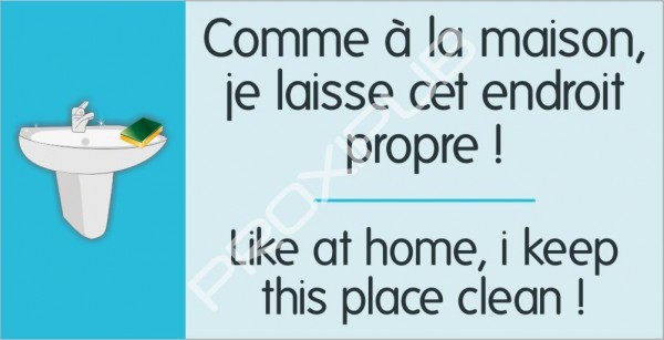 Endroit propre - Signalétique - [PROXIPUB]